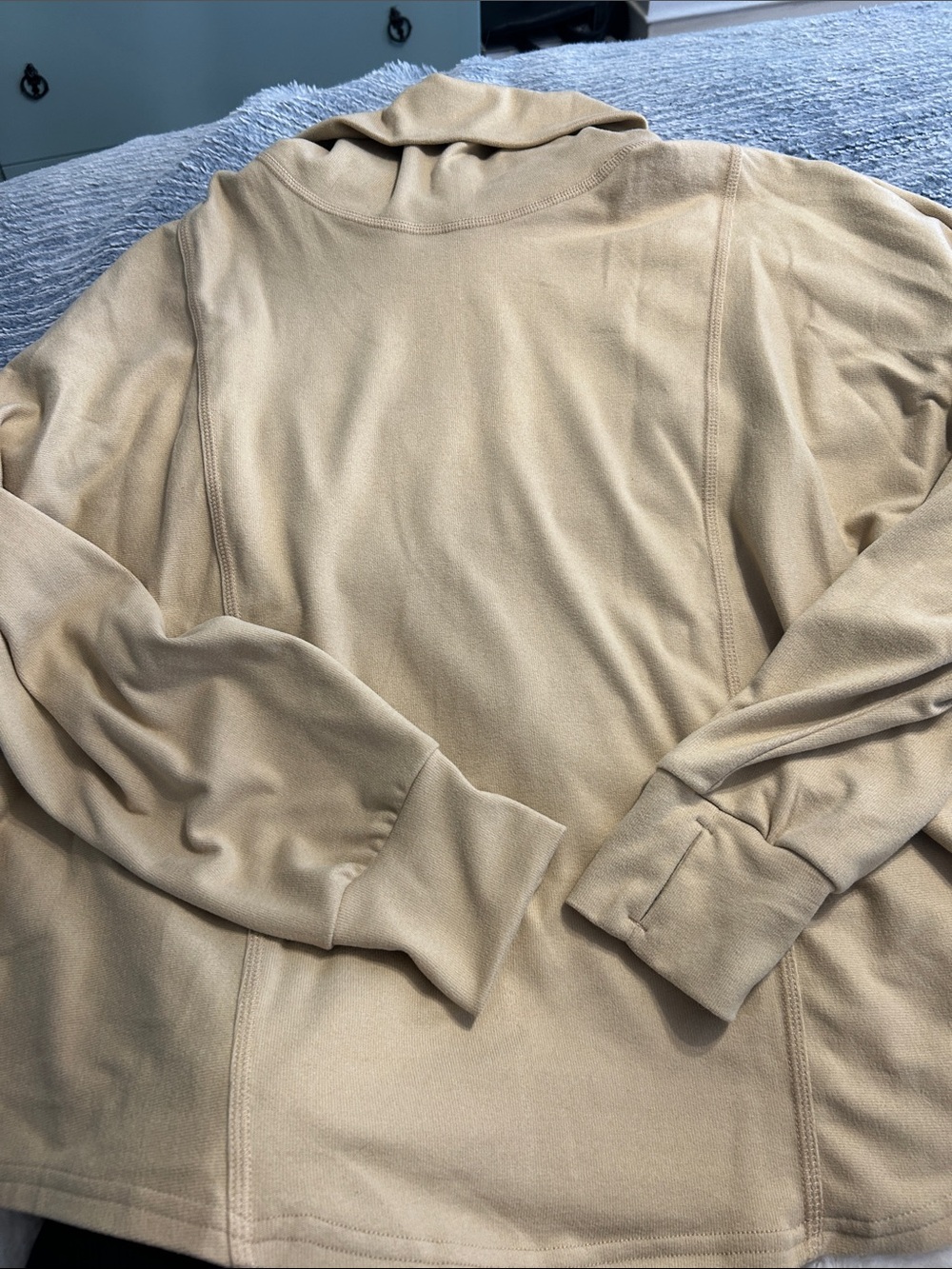 Women's Cream Knit Pullover Sweater - Casual Shawl Collar